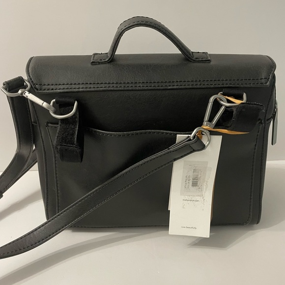 NWT Matt & Nat Phi Commuter Black Crossbody Bag Vegan Leather Bike Bag Handbag - Picture 5 of 11